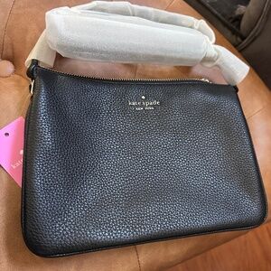 New with tags Kate spade black leather purse, wallet, and tote bag